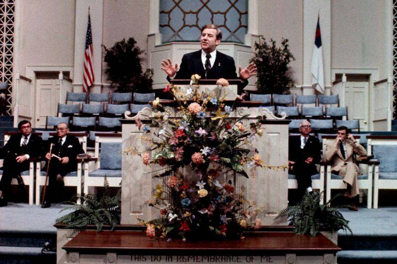 Jerry Falwell in Lynchburg, Virginia, 1981.